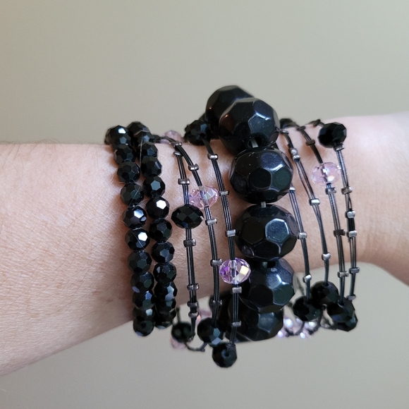Faceted bead bracelet set - Picture 8 of 9